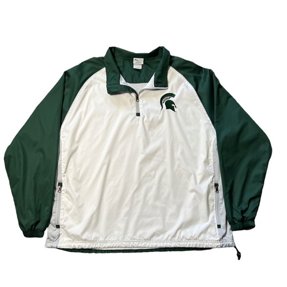 Knights Apparel Other - Knights Apparel Men’s MSU Spartan Athletic Windbreaker Quarter Zip Jacket Sz. XL